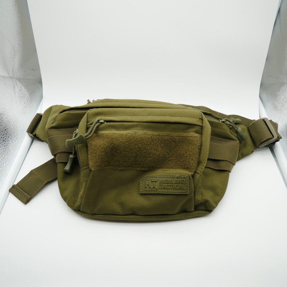 Highland Tactical HL-BP-62-OD Waist Pack Olive Drab Molle Fanny Pack Mens Bag